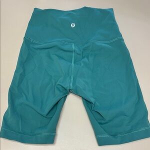 Lululemon Teal High-Waisted Shorts Size 4